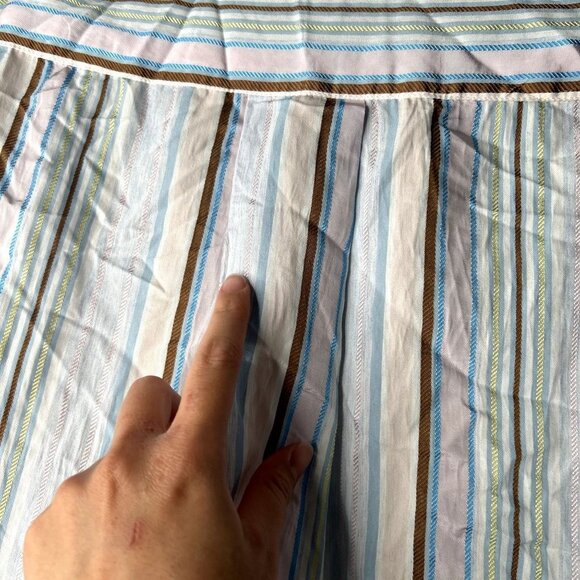 Samsoe Samsoe Alfrida Pastel Blue Striped Button Front Shirt Women's Size XXS - Picture 7 of 10